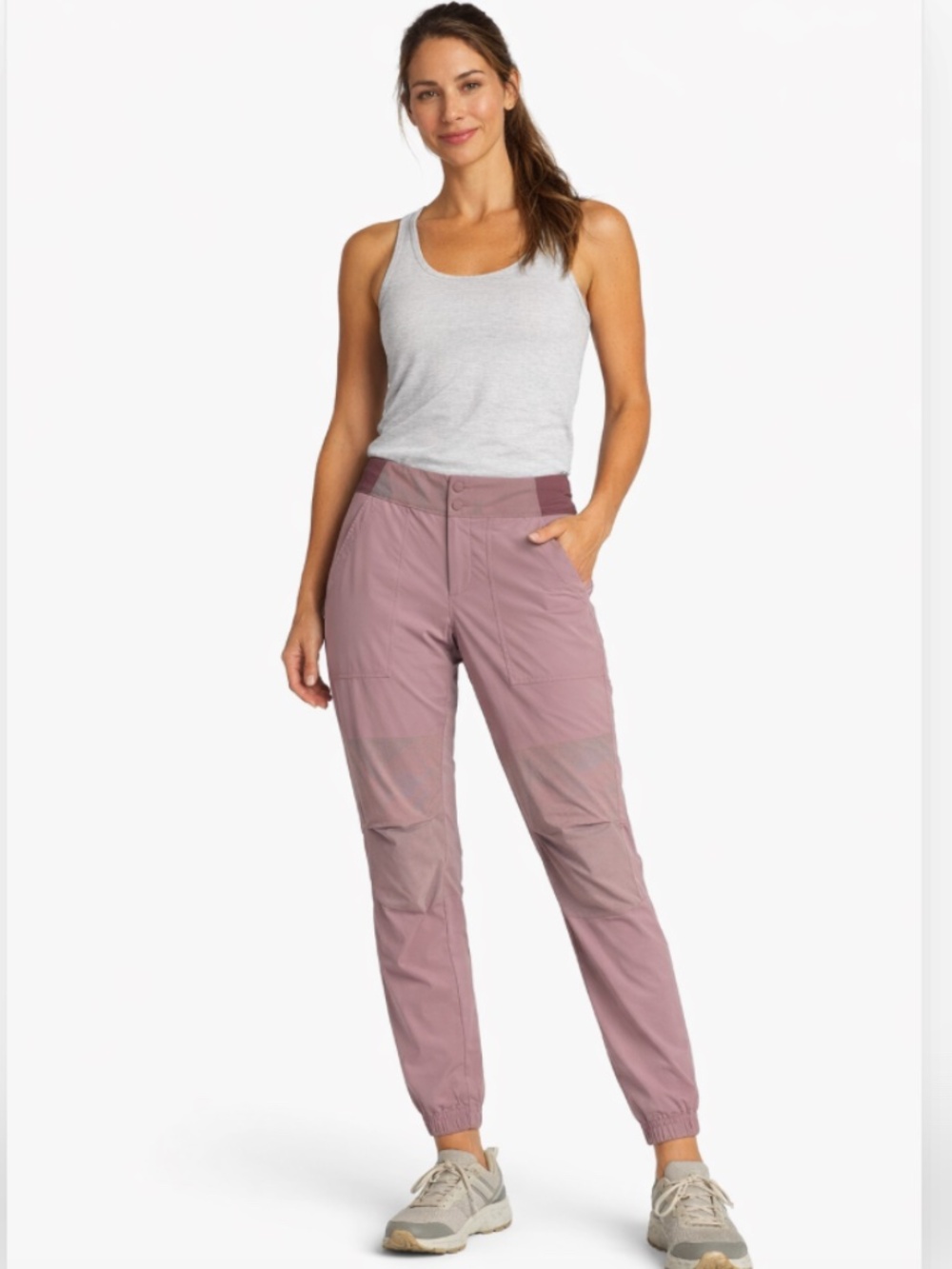 REI Co-Op Outdoor Hiking Trail Color-block Tapered Jogger Pants Mauve Size 8